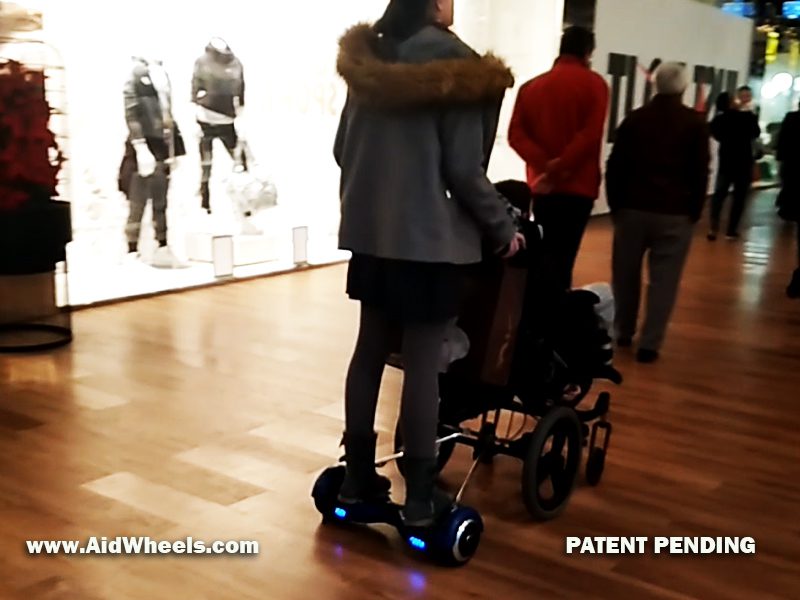 how to attach a hoverboard to a wheelchair