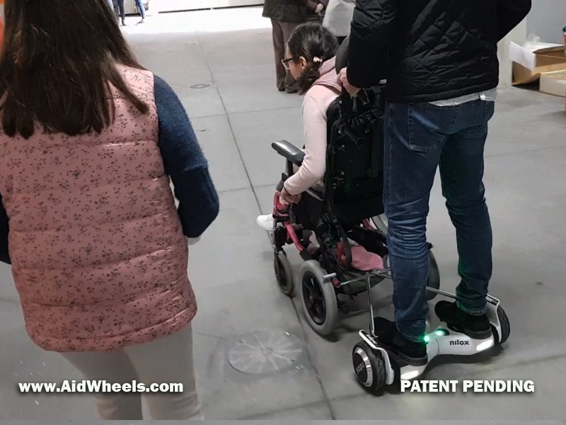 silla de ruedas paralisis cerebral con hoverboard