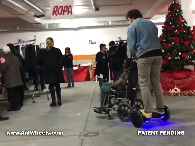 silla ruedas electrica paralisis cerebral con hoverboard