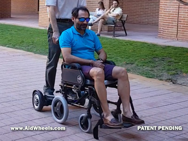 Kit de motorización para silla de ruedas manual auxiliar hoverpusher