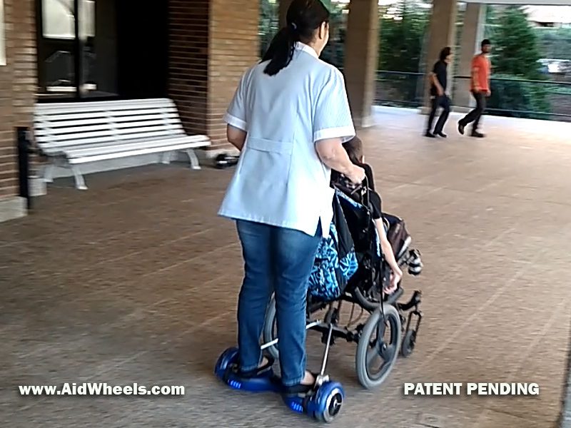 wheelchair with a hoverboard 02019