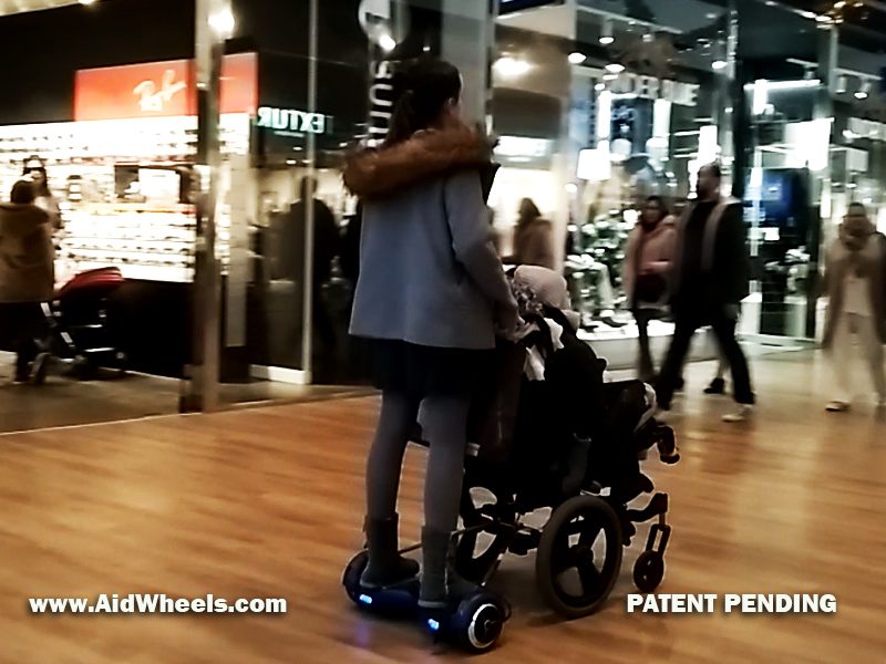 wheelchair with hoverboard